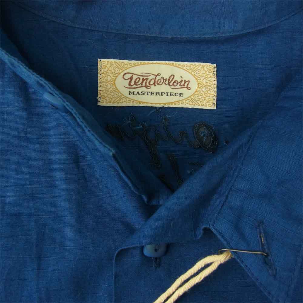 TENDERLOIN テンダーロイン T-STAND SHT L/S スタンドカラー ネイビー系 S【新古品】【未使用】【中古】