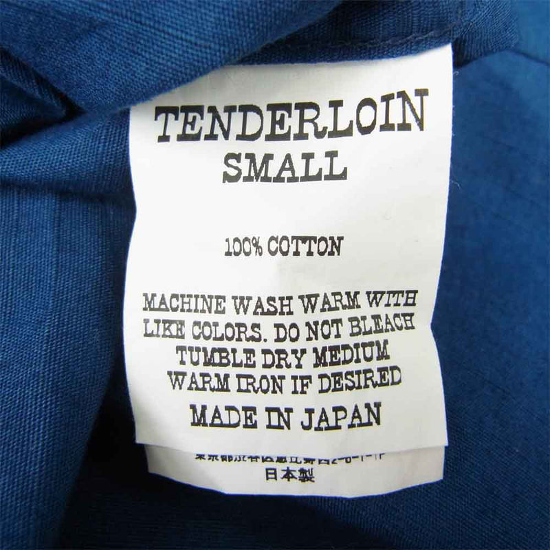 TENDERLOIN テンダーロイン T-STAND SHT L/S スタンドカラー ネイビー系 S【新古品】【未使用】【中古】