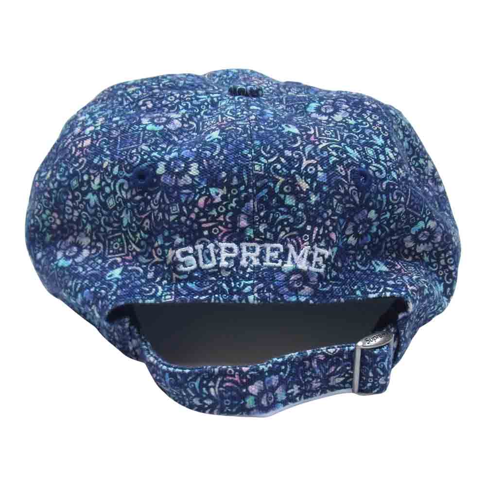Supreme シュプリーム 21AW Liberty Floral 6-Panel リバティー フローラル 総柄 6パネル キャップ ネイビー系【中古】