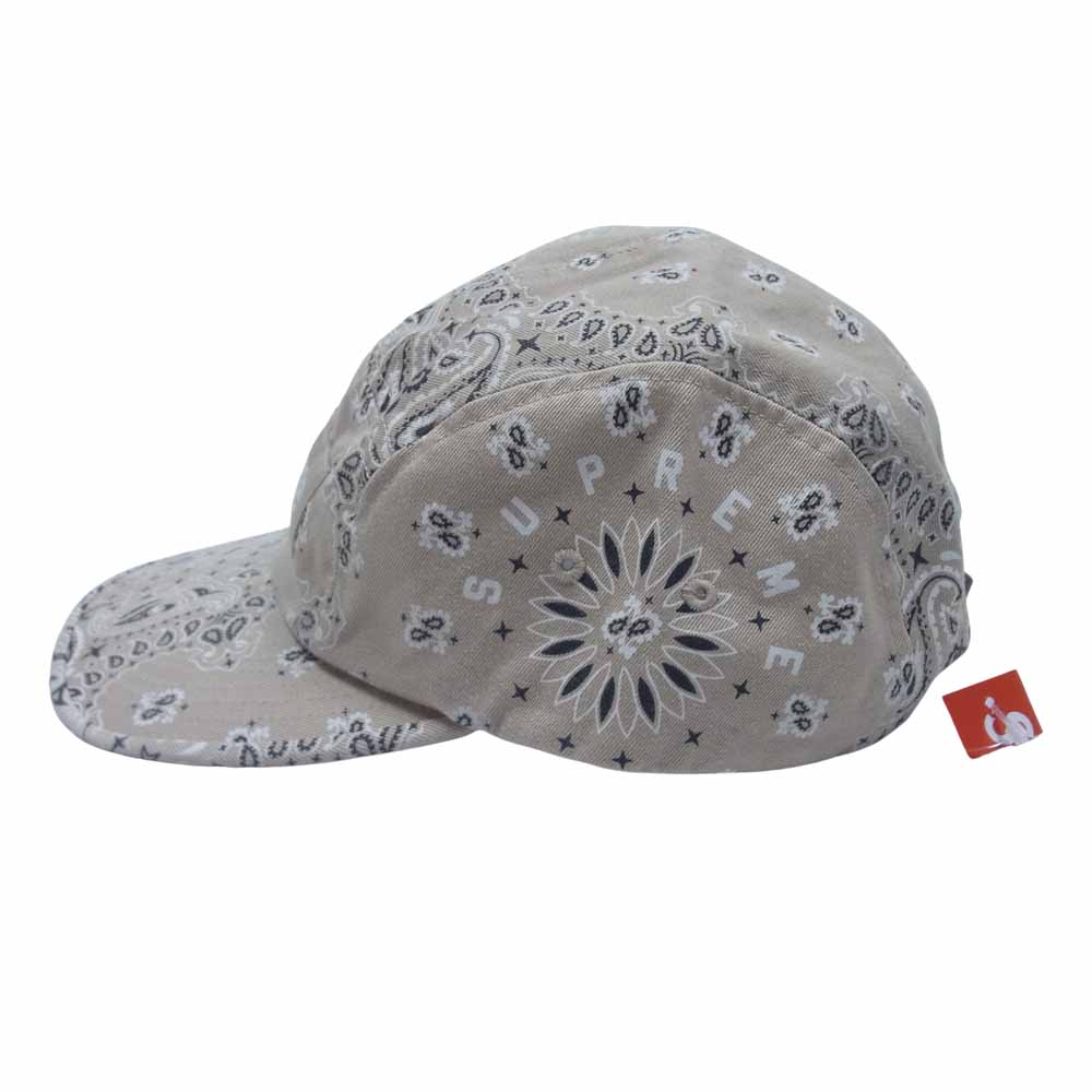 Supreme シュプリーム 21SS Bandana Camp Cap ボックスロゴ バンダナ キャンプ キャップ ベージュ系【中古】