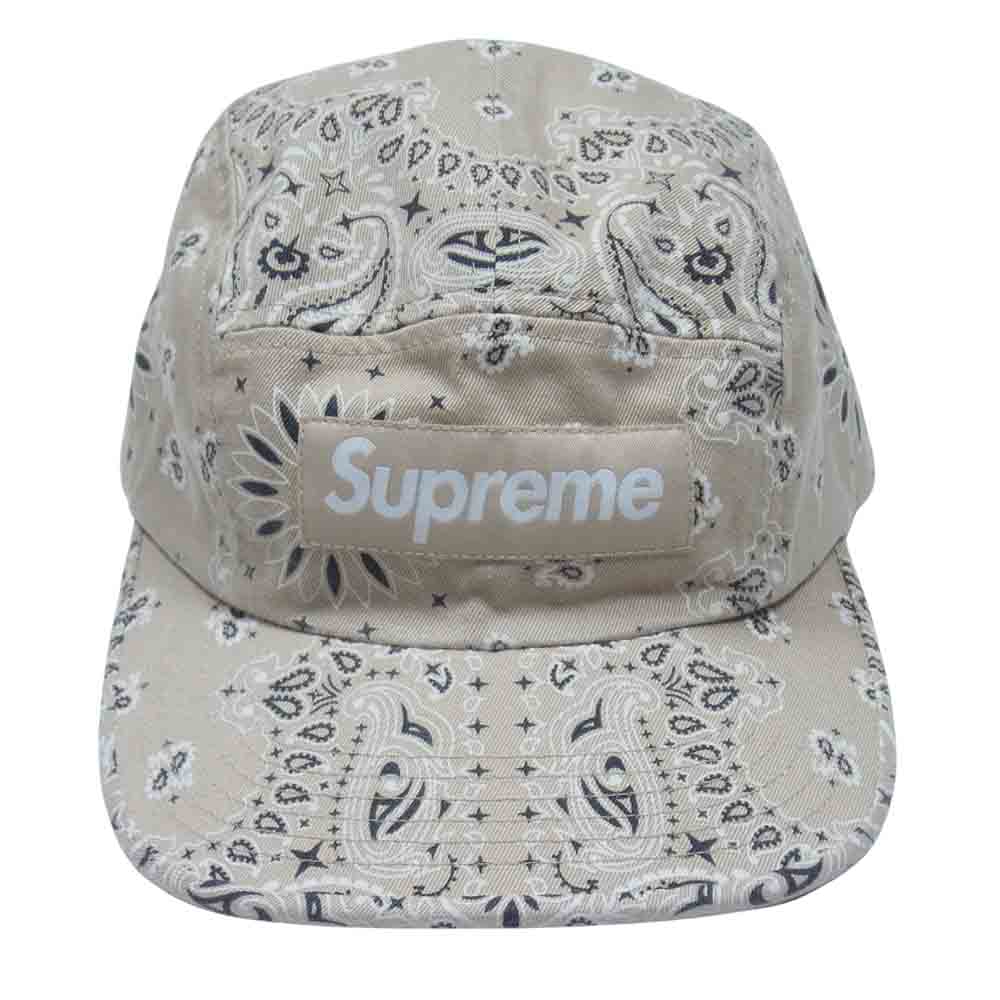 Supreme シュプリーム 21SS Bandana Camp Cap ボックスロゴ バンダナ キャンプ キャップ ベージュ系【中古】
