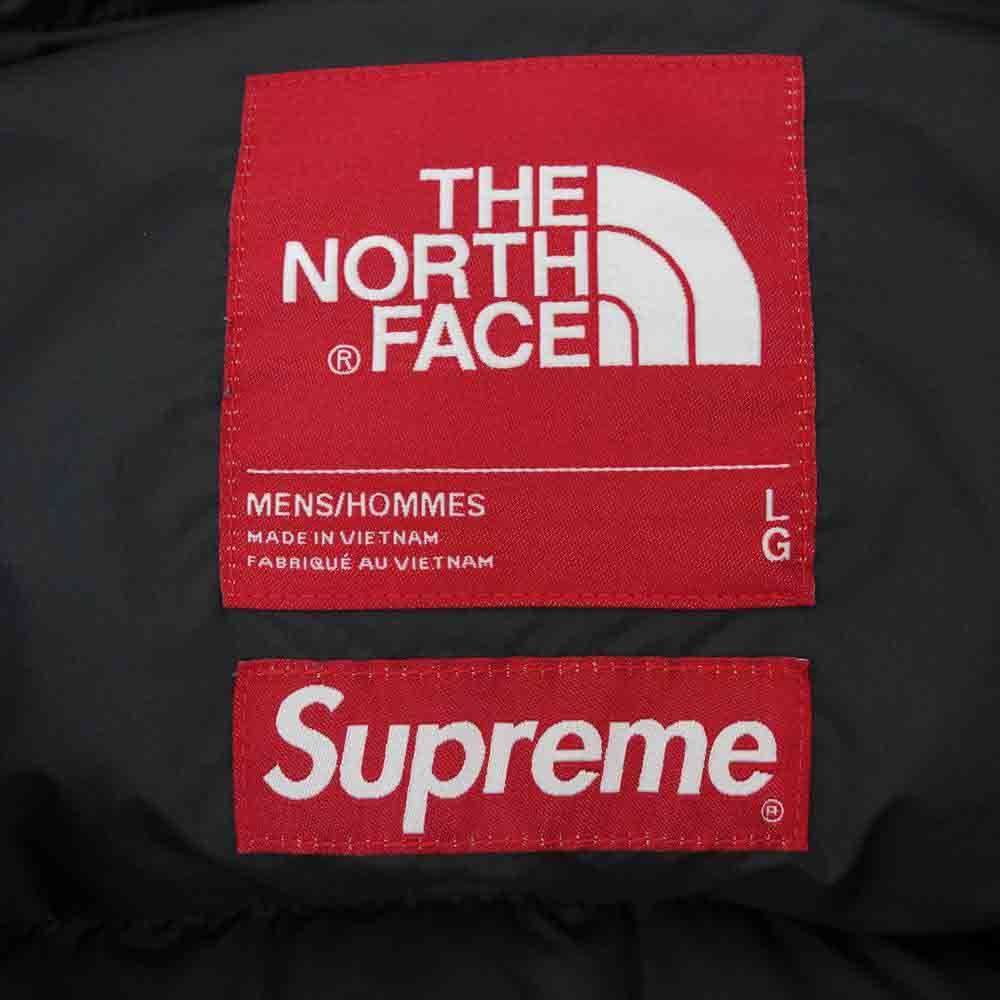 Supreme シュプリーム 19AW ND91806I 【訳難有】THE NORTH FACE ノースフェイス Paper Print Nuptse Jacket ペーパー 紙 プリント ヌプシ ダウン ジャケット グレー系【中古】