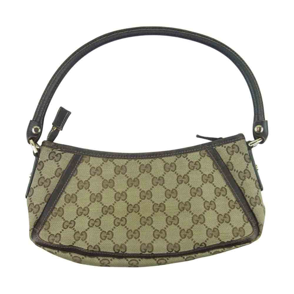 GUCCI グッチ 130939 GGキャンバス ワンショルダー ミニ バッグ イタリア製 ベージュ系 ブラウン系【中古】