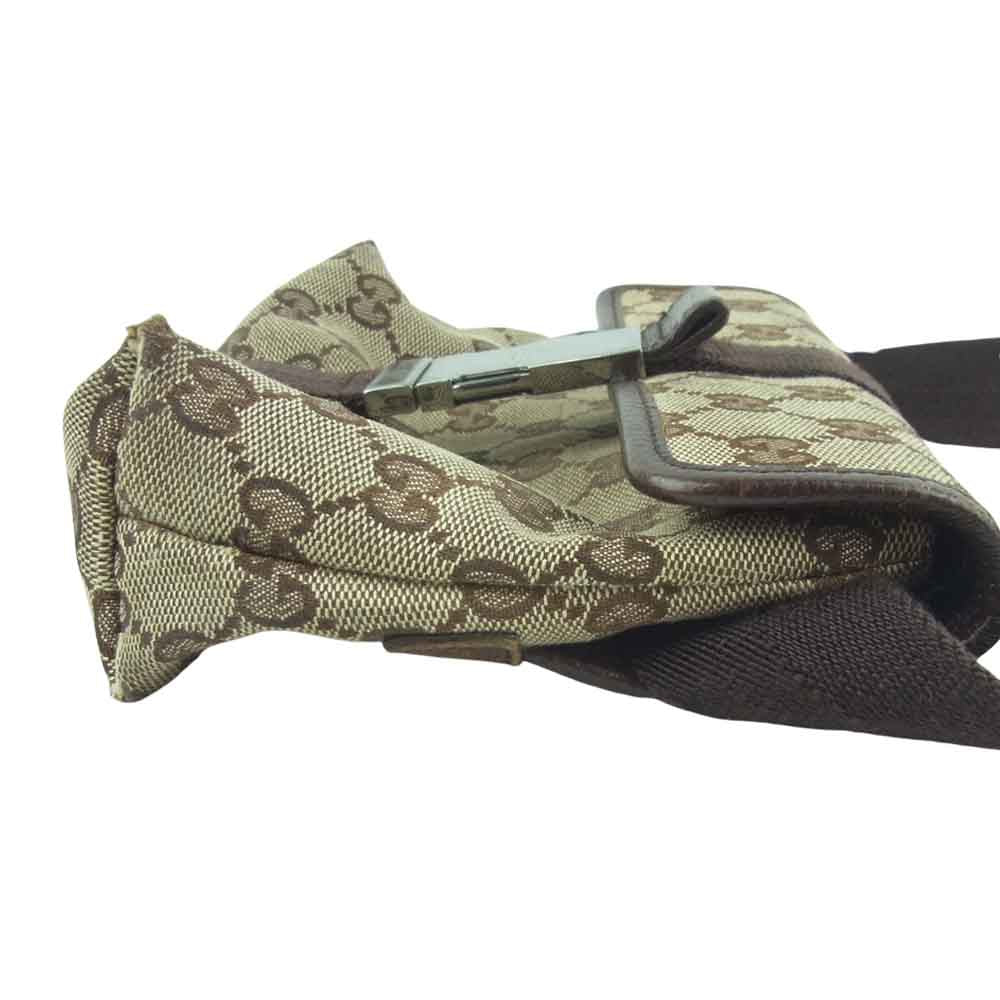 GUCCI グッチ 131236 GGキャンバス ショルダー ウエスト ポーチ ボディ バッグ ベージュ系 ブラウン系【中古】