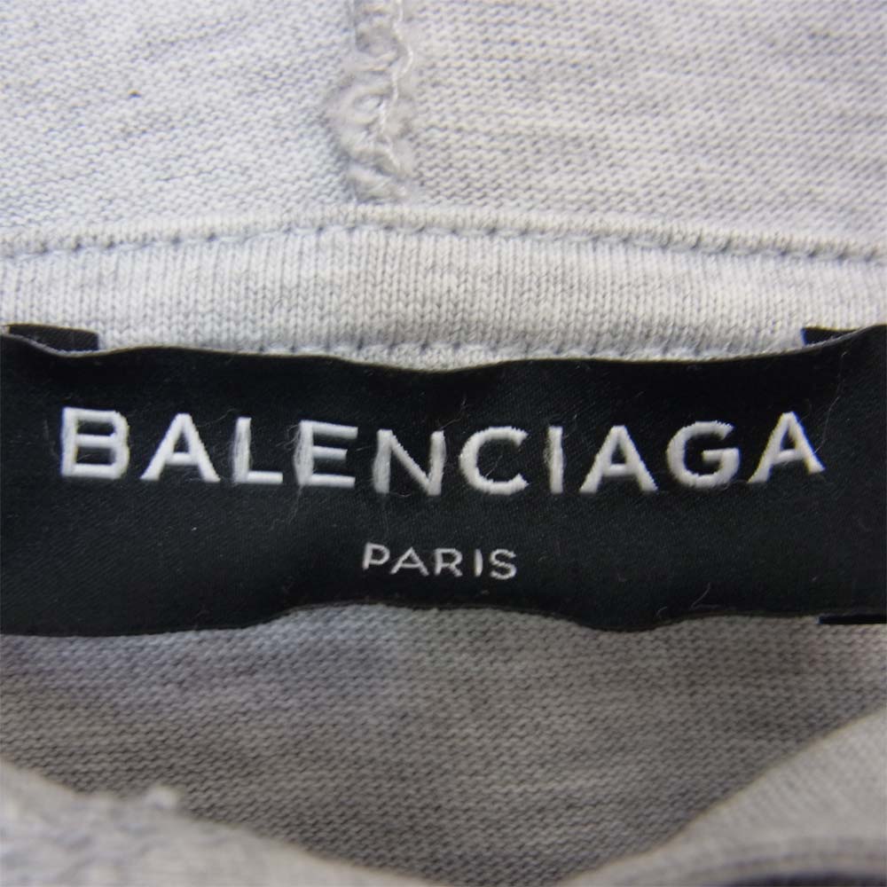 BALENCIAGA バレンシアガ 国内正規品 POWER OF DREAMS カットソー フーディ― グレー系 M【美品】【中古】