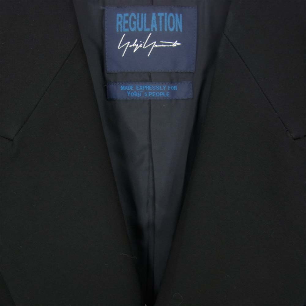 Yohji Yamamoto ヨウジヤマモト REGULATION 21AW FM-J51-101 PIMA C/W R-8BWJKT VEST レギュレーション ウールギャバジン ベスト ノースリーブ ジャケット ブラック系 1【美品】【中古】