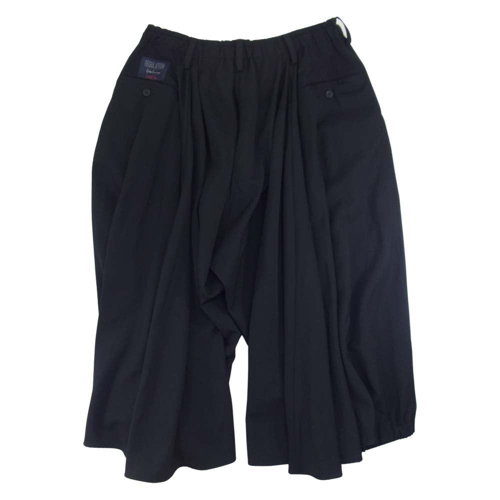Yohji Yamamoto ヨウジヤマモト REGULATION  21SS HD-P02-140 レギュレーション クラシック ウール シワ ギャバジン カラスパンツ ブラック系 3【中古】