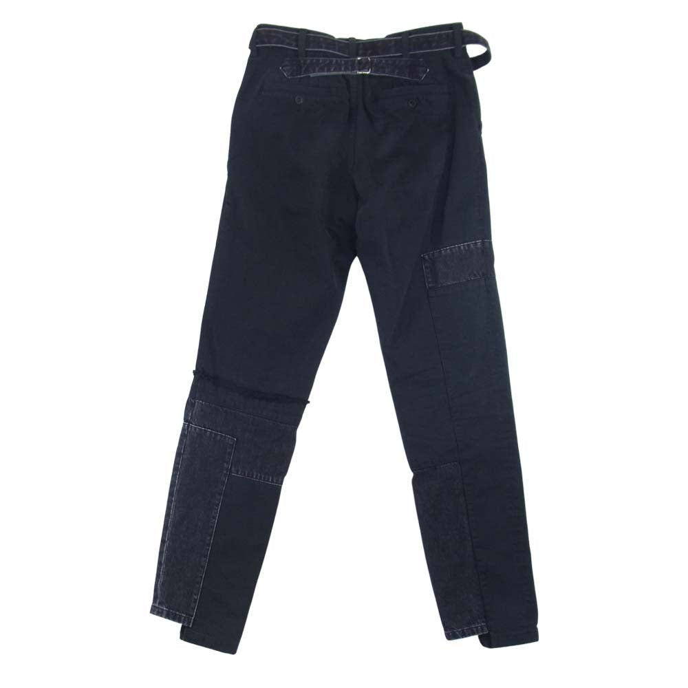 sacai 21ss double knee belted denim pant
