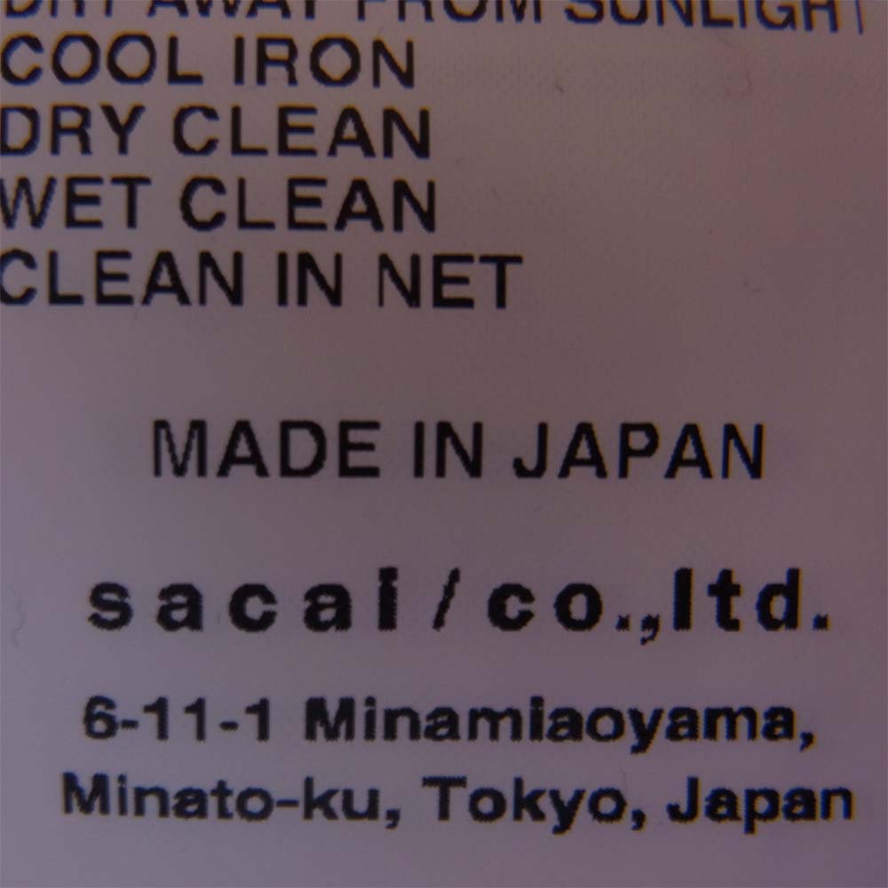 Sacai サカイ 21SS 21-02512M Patch Work Denim Pants 再構築 パッチワーク デニム ストレート パンツ ブラック系 2【中古】