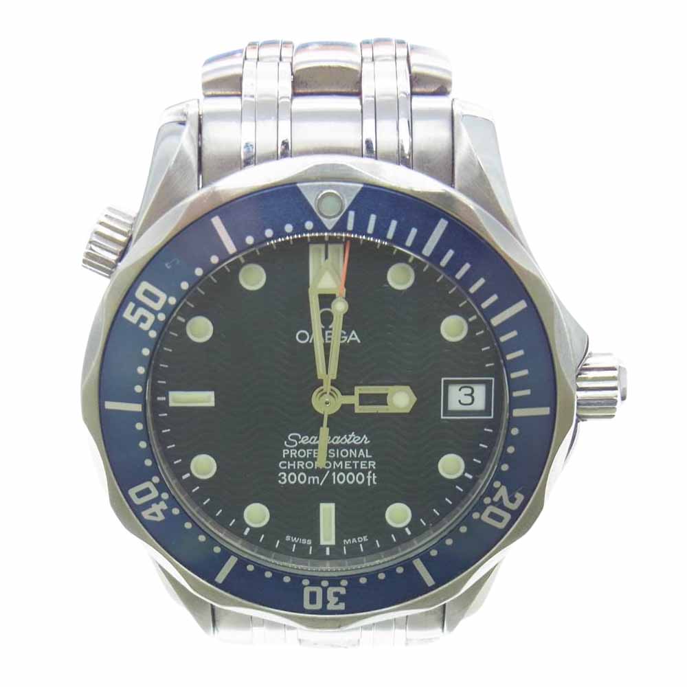 OMEGA オメガ 2551.80 シーマスター 自動巻き プロフェッショナル 300M クロノメーター デイト ネイビー シルバー系【中古】