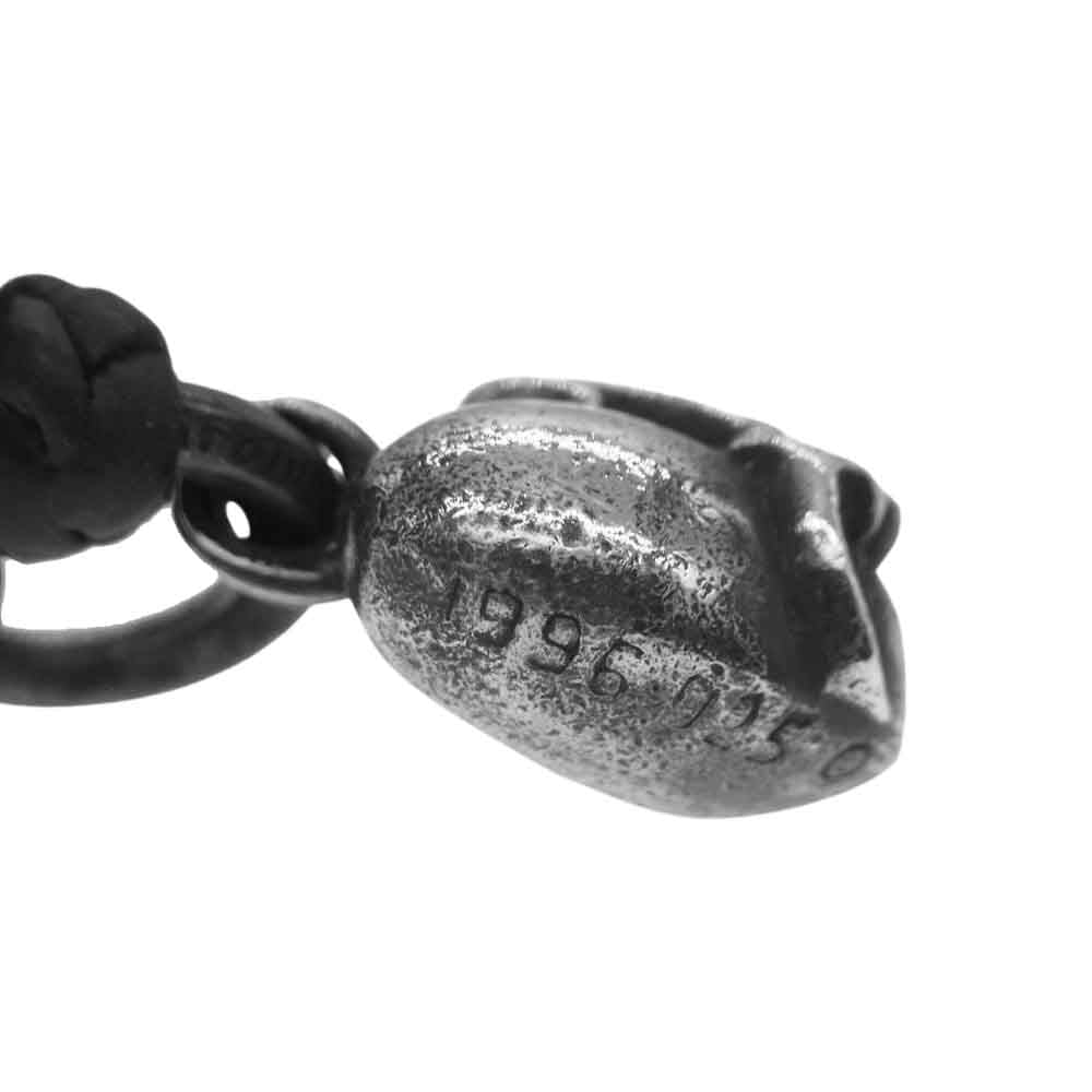 CHROME HEARTS クロムハーツ（原本無） HEART CHARM LEATHER BRAID ハートチャーム レザーブレード ネックレス 国内取扱店ギャランティ付き シルバー系【中古】
