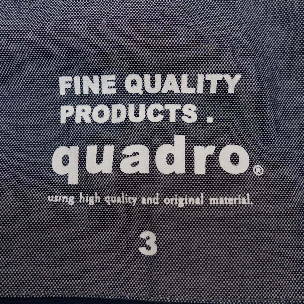 quadro クオドロ コットンシャンブレー 中綿 フーデッド コート グレー系 3【中古】