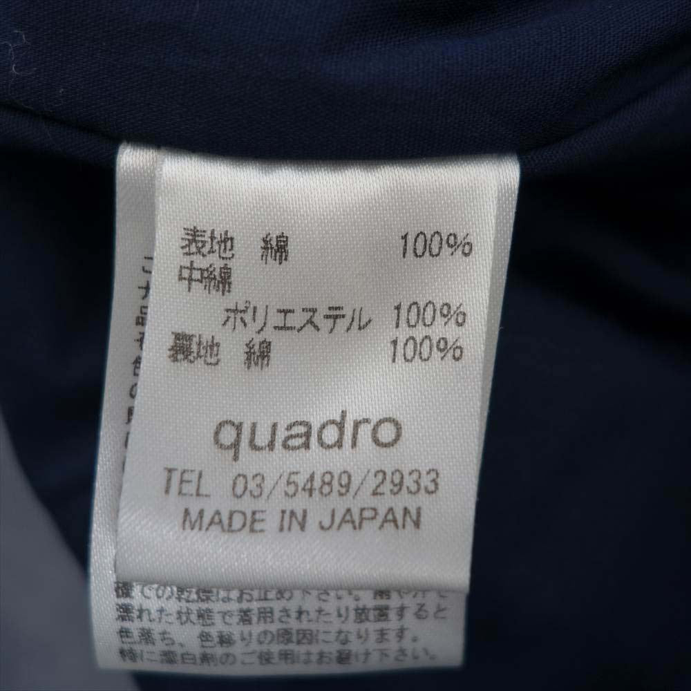 quadro クオドロ コットンシャンブレー 中綿 フーデッド コート グレー系 3【中古】