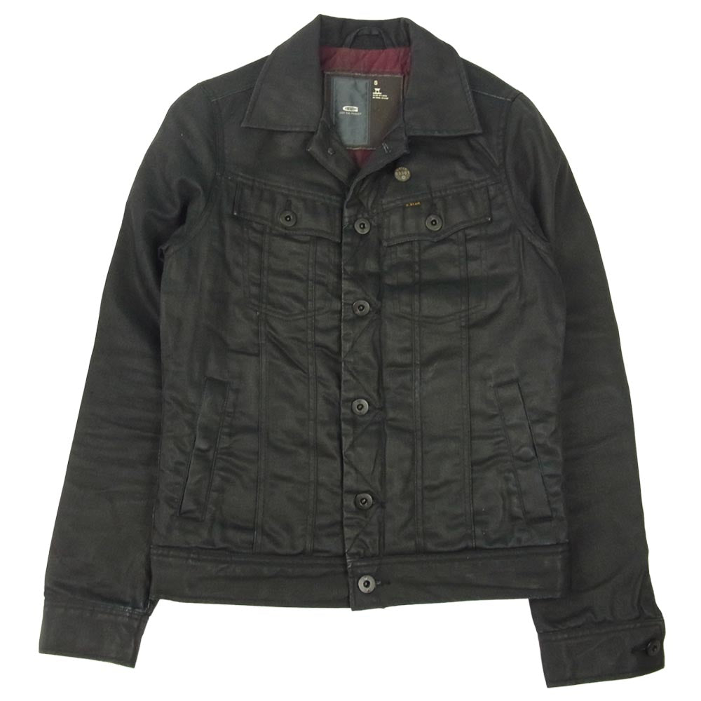 G-STAR ジースター RN104506 SLIM TAILOR QUILTED JKT 裏地キルティング コーティング デニム ジャケット  ブラック系 S【中古】