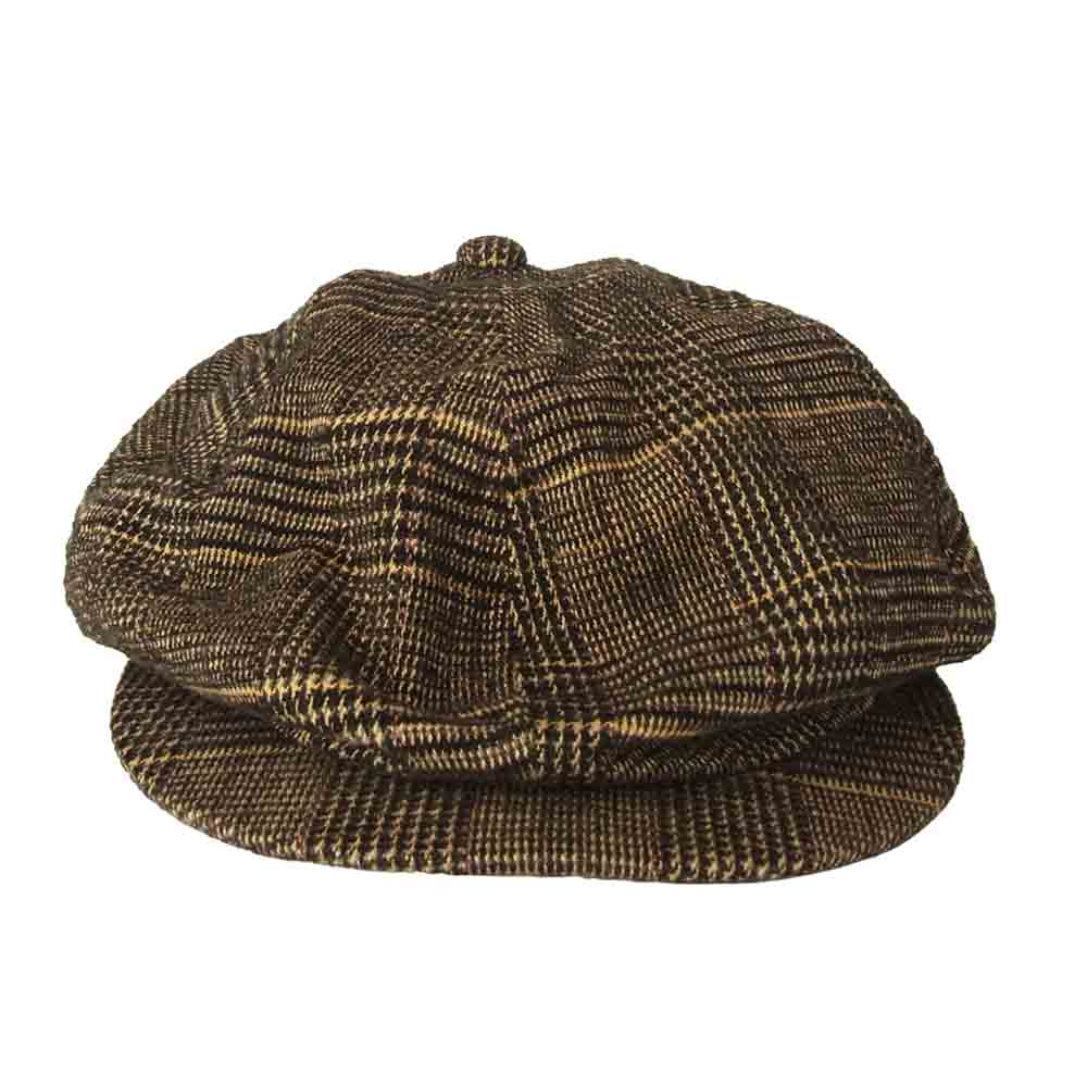 WEIRDO ウィアード WRD-19-AW-G05 GROWN UP CHECK CASQUETTE キャスケット キャップ ブラウン系 L【美品】【中古】