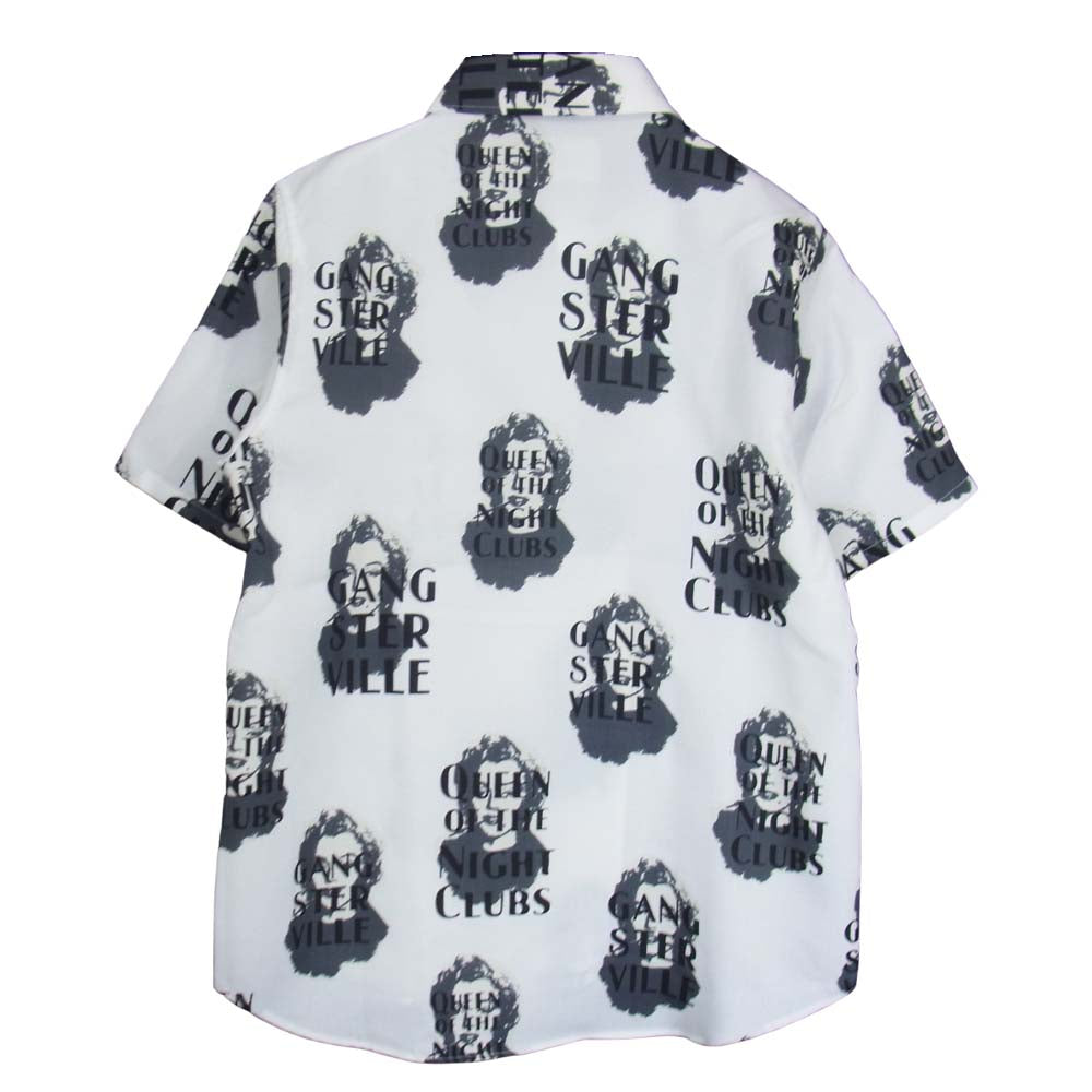GALSVILLE ギャルズビル GSV-20-SS-22 QUEEN OF THE NIGHT CLUBS - S/S SHIRTS  ホワイト系 L【美品】【中古】