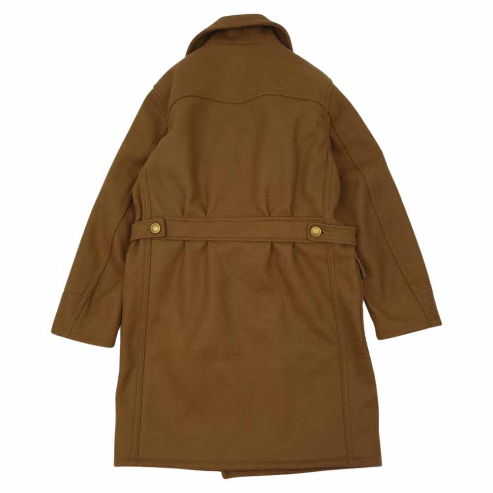 BY GLADHAND バイグラッドハンド BYGH-20-AW-07 Gladden Coat Long グラッデンコート ロング ウールメルトン ロング丈 ピーコート ブラウン系 S【新古品】【未使用】【中古】