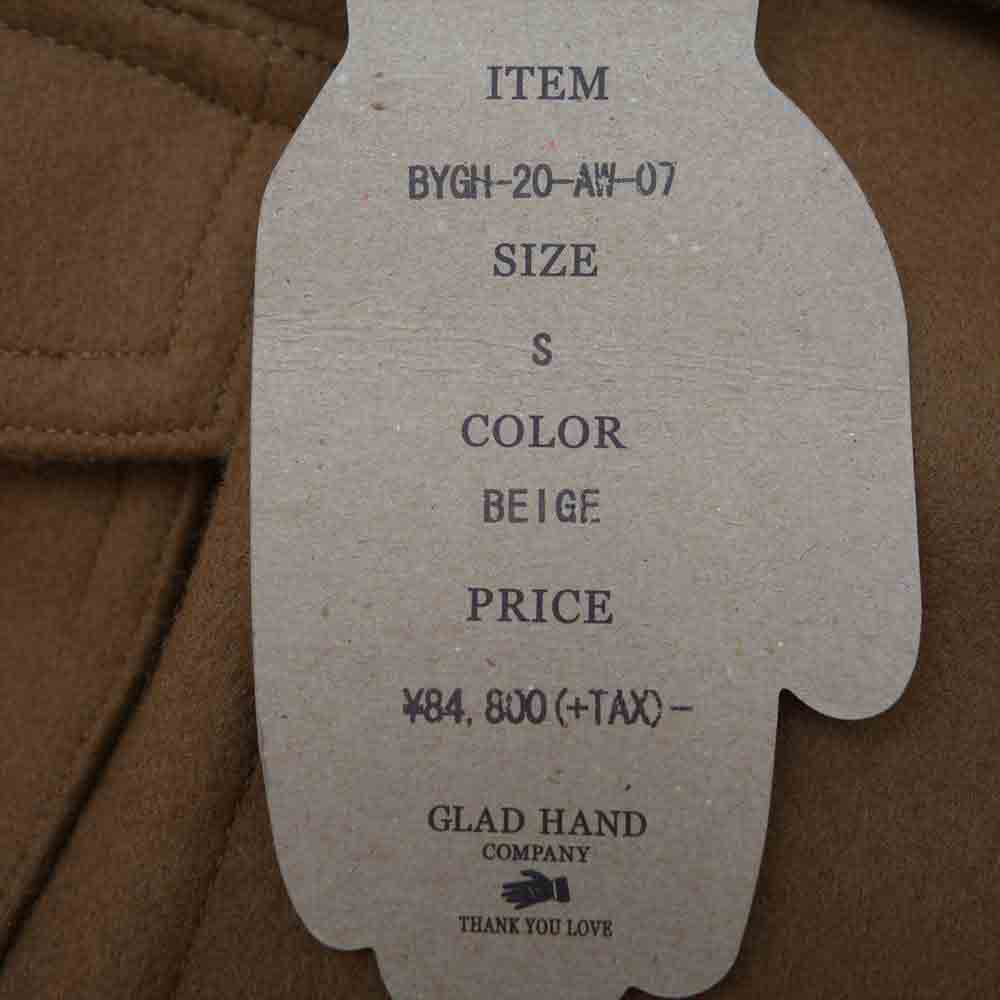 BY GLADHAND バイグラッドハンド BYGH-20-AW-07 Gladden Coat Long グラッデンコート ロング ウールメルトン ロング丈 ピーコート ブラウン系 S【新古品】【未使用】【中古】