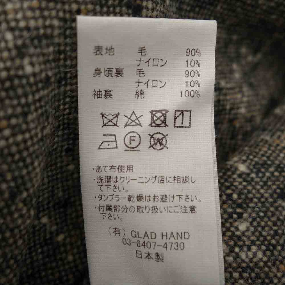 BY GLADHAND バイグラッドハンド BYGH-20-AW-07 Gladden Coat Long グラッデンコート ロング ウールメルトン ロング丈 ピーコート ブラウン系 S【新古品】【未使用】【中古】
