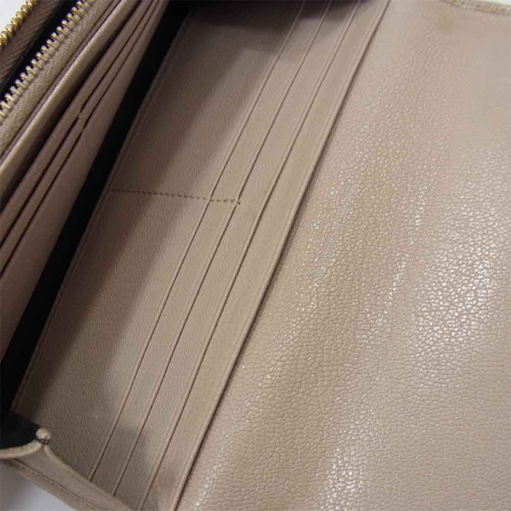 BALENCIAGA バレンシアガ コンチネンタル ジップ クラシック ウォレット オフホワイト系【中古】