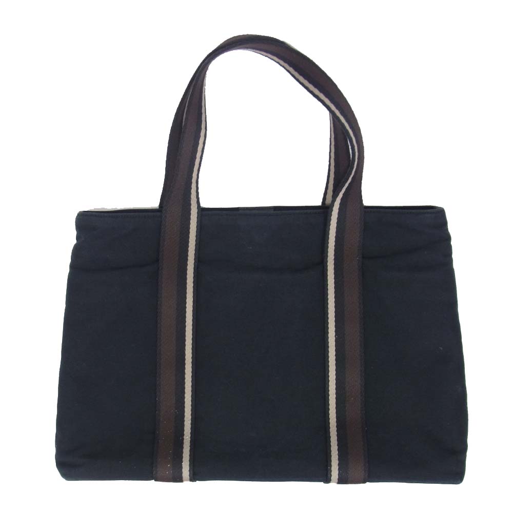 HERMES エルメス トロカホリゾンタルＭＭ キャンバス トート ブラック系【中古】