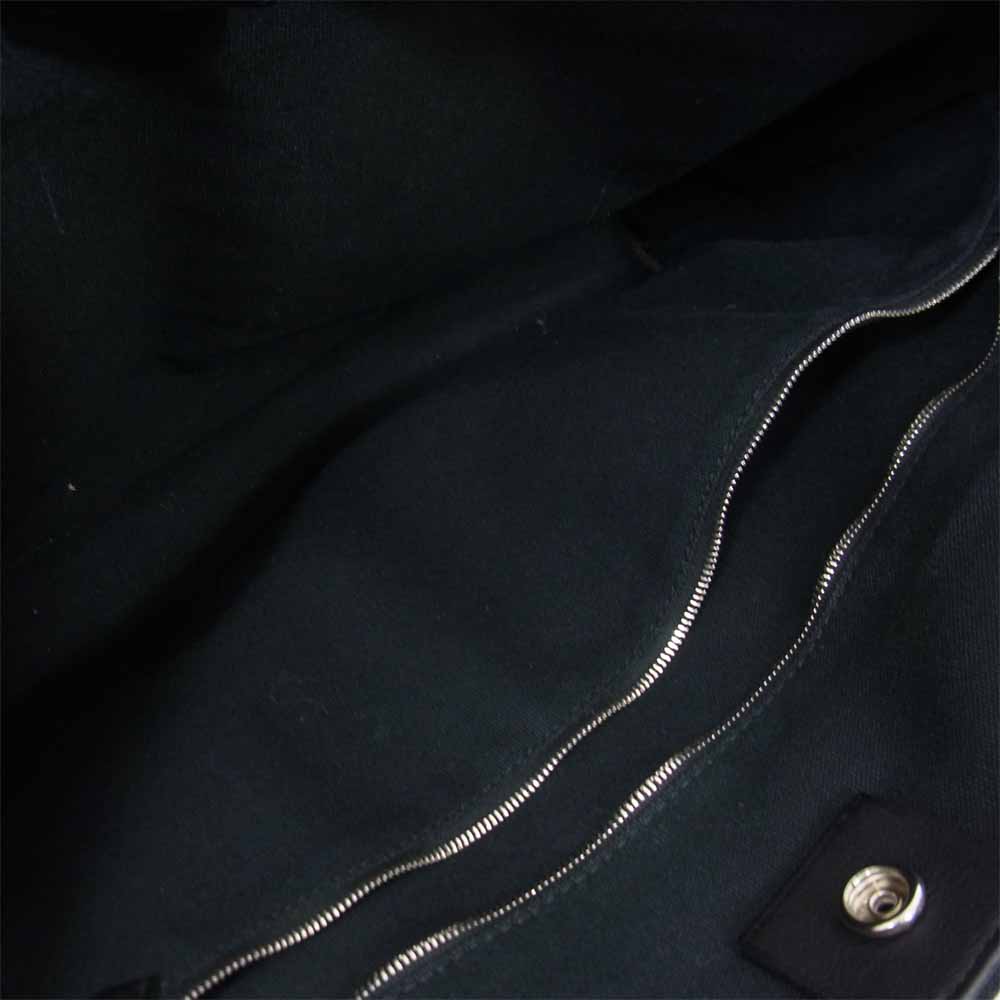 HERMES エルメス トロカホリゾンタルＭＭ キャンバス トート ブラック系【中古】