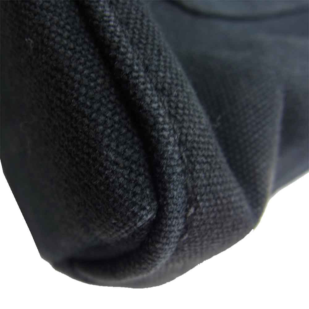 HERMES エルメス トロカホリゾンタルＭＭ キャンバス トート ブラック系【中古】