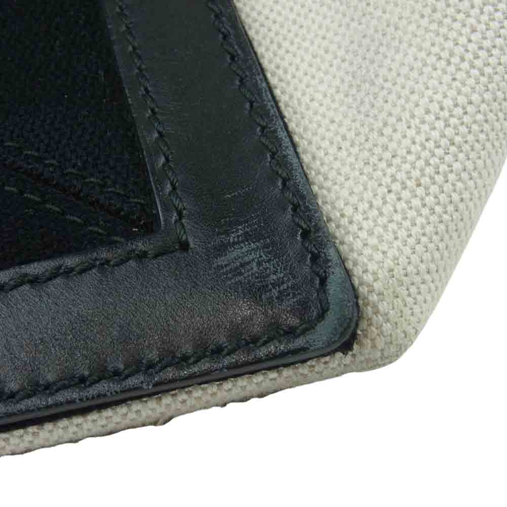 BALENCIAGA バレンシアガ 339933 ネイビーカバス ロゴ トート バッグ オフホワイト系 ブラック系【中古】