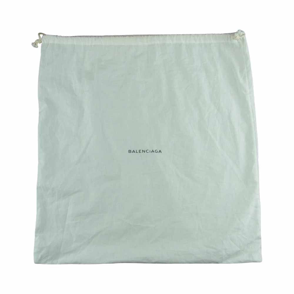 BALENCIAGA バレンシアガ 339933 ネイビーカバス ロゴ トート バッグ オフホワイト系 ブラック系【中古】