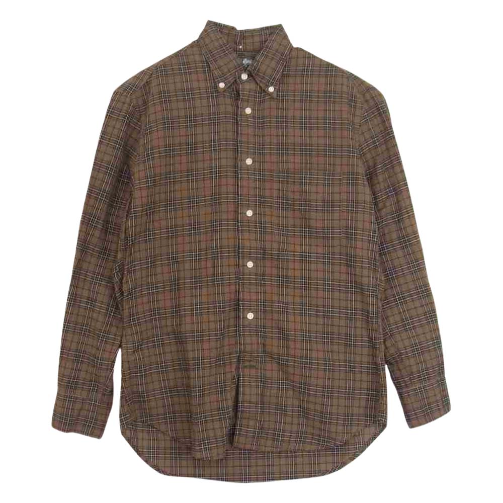 ギットマンブラザーズ チェック シャツ ブラウン系 14 1/2【中古】