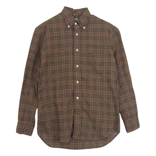 ギットマンブラザーズ チェック シャツ ブラウン系 14 1/2【中古】