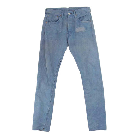 Levi's リーバイス 日本製 LVC 66501 ダメージ クラッシュ リペア加工 デニム パンツ ブルー系 32【中古】