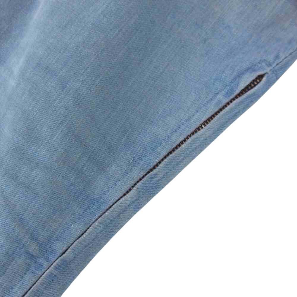 Levi's リーバイス 日本製 LVC 66501 ダメージ クラッシュ リペア加工 デニム パンツ ブルー系 32【中古】