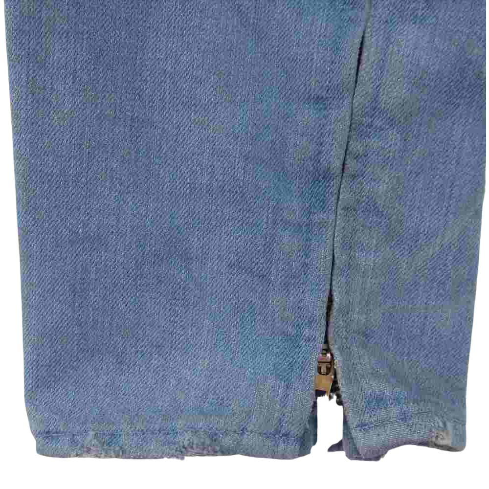Levi's リーバイス 日本製 LVC 66501 ダメージ クラッシュ リペア加工 デニム パンツ ブルー系 32【中古】