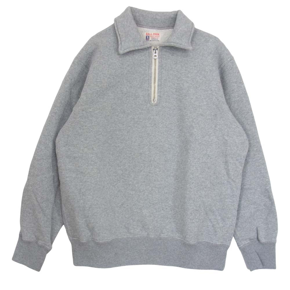 The REAL McCOY'S ザリアルマッコイズ JOE McCOY ジョーマッコイ ハーフジップ スウェット シャツ グレー系 S【中古】