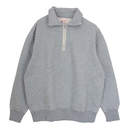 The REAL McCOY'S ザリアルマッコイズ JOE McCOY ジョーマッコイ ハーフジップ スウェット シャツ グレー系 S【中古】