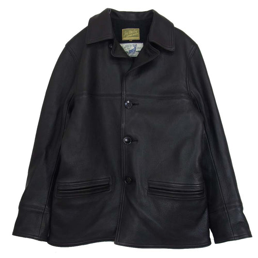 The REAL McCOY'S ザリアルマッコイズ 21AW MJ21117 JOE McCOY ジョーマッコイ DEERSKIN CAR COAT ディアスキン カーコート レザー 鹿革 ジャケット ブラック系 36【中古】