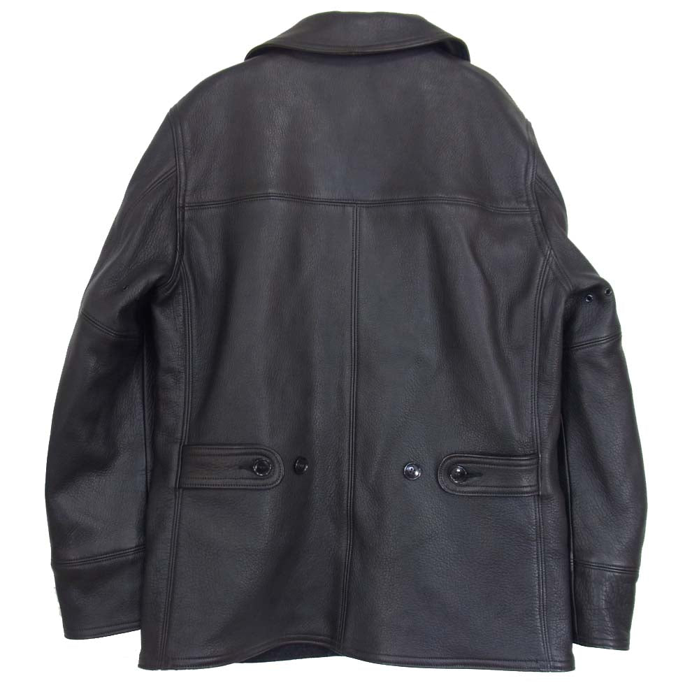The REAL McCOY'S ザリアルマッコイズ 21AW MJ21117 JOE McCOY ジョーマッコイ DEERSKIN CAR COAT ディアスキン カーコート レザー 鹿革 ジャケット ブラック系 36【中古】