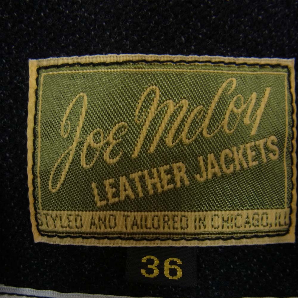 The REAL McCOY'S ザリアルマッコイズ 21AW MJ21117 JOE McCOY ジョーマッコイ DEERSKIN CAR COAT ディアスキン カーコート レザー 鹿革 ジャケット ブラック系 36【中古】