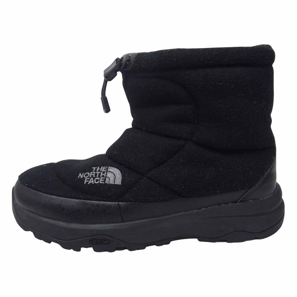 THE NORTH FACE ノースフェイス NF51979　 Nuptse Bootie Wool V Short ヌプシ ショート ブーツ レディース ブラック系 24cm【中古】