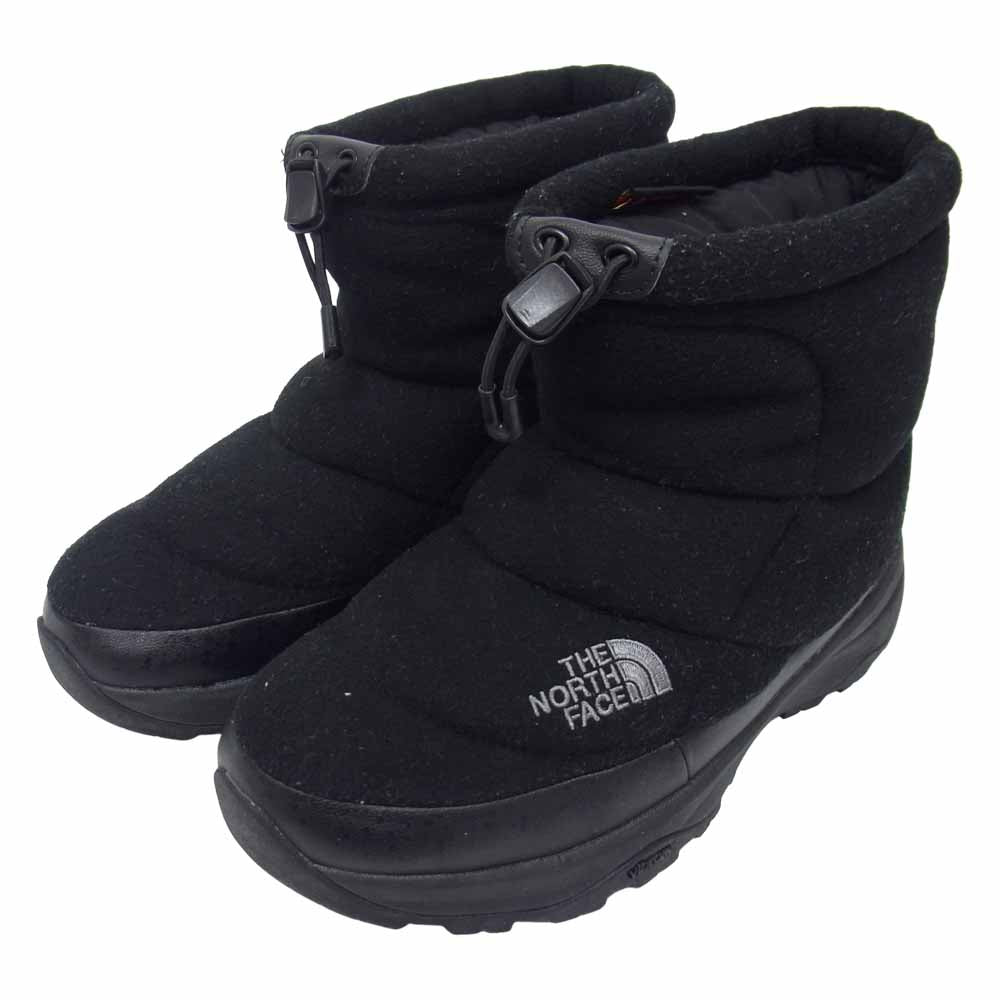 THE NORTH FACE ノースフェイス NF51979　 Nuptse Bootie Wool V Short ヌプシ ショート ブーツ レディース ブラック系 24cm【中古】