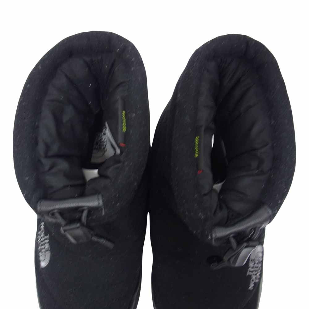 THE NORTH FACE ノースフェイス NF51979　 Nuptse Bootie Wool V Short ヌプシ ショート ブーツ レディース ブラック系 24cm【中古】
