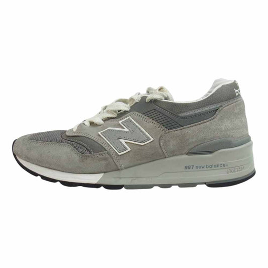 NEW BALANCE ニューバランス M997GY USA製 スエード ローカット スニーカー グレー系 28cm【中古】
