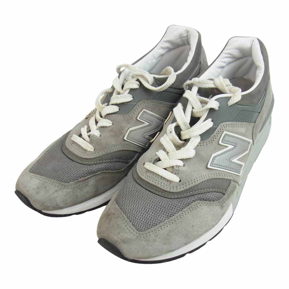 NEW BALANCE ニューバランス M997GY USA製 スエード ローカット スニーカー グレー系 28cm【中古】