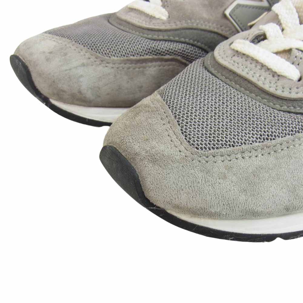 NEW BALANCE ニューバランス M997GY USA製 スエード ローカット スニーカー グレー系 28cm【中古】