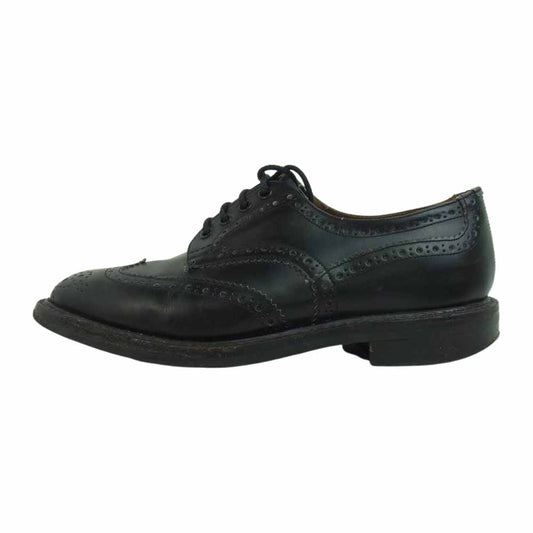 Tricker's トリッカーズ BOURTON バートン レザー ウィングチップ ダイナイトソール ビジネス シューズ ブラック系 3　5/8【中古】