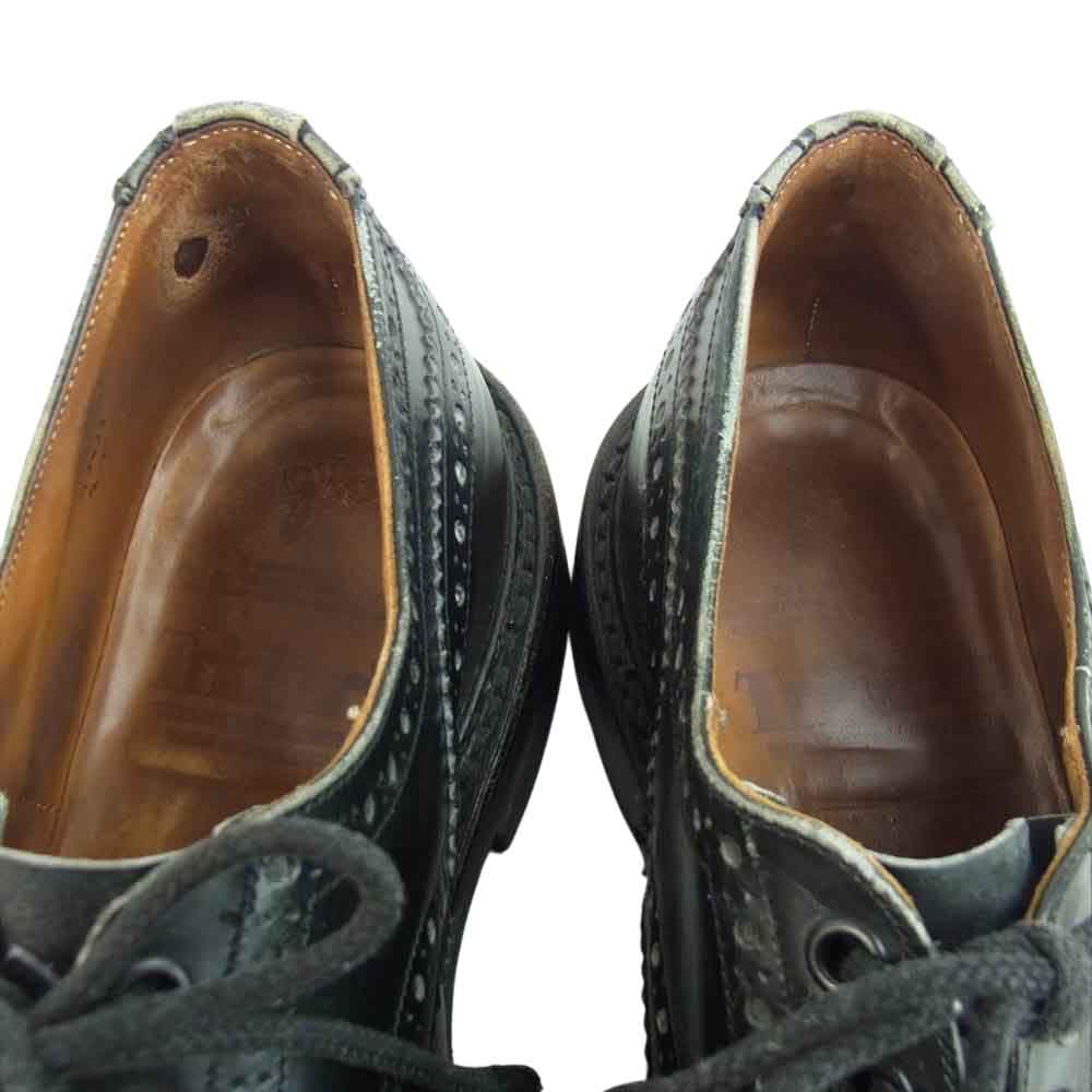 Tricker's トリッカーズ BOURTON バートン レザー ウィングチップ ダイナイトソール ビジネス シューズ ブラック系 3　5/8【中古】