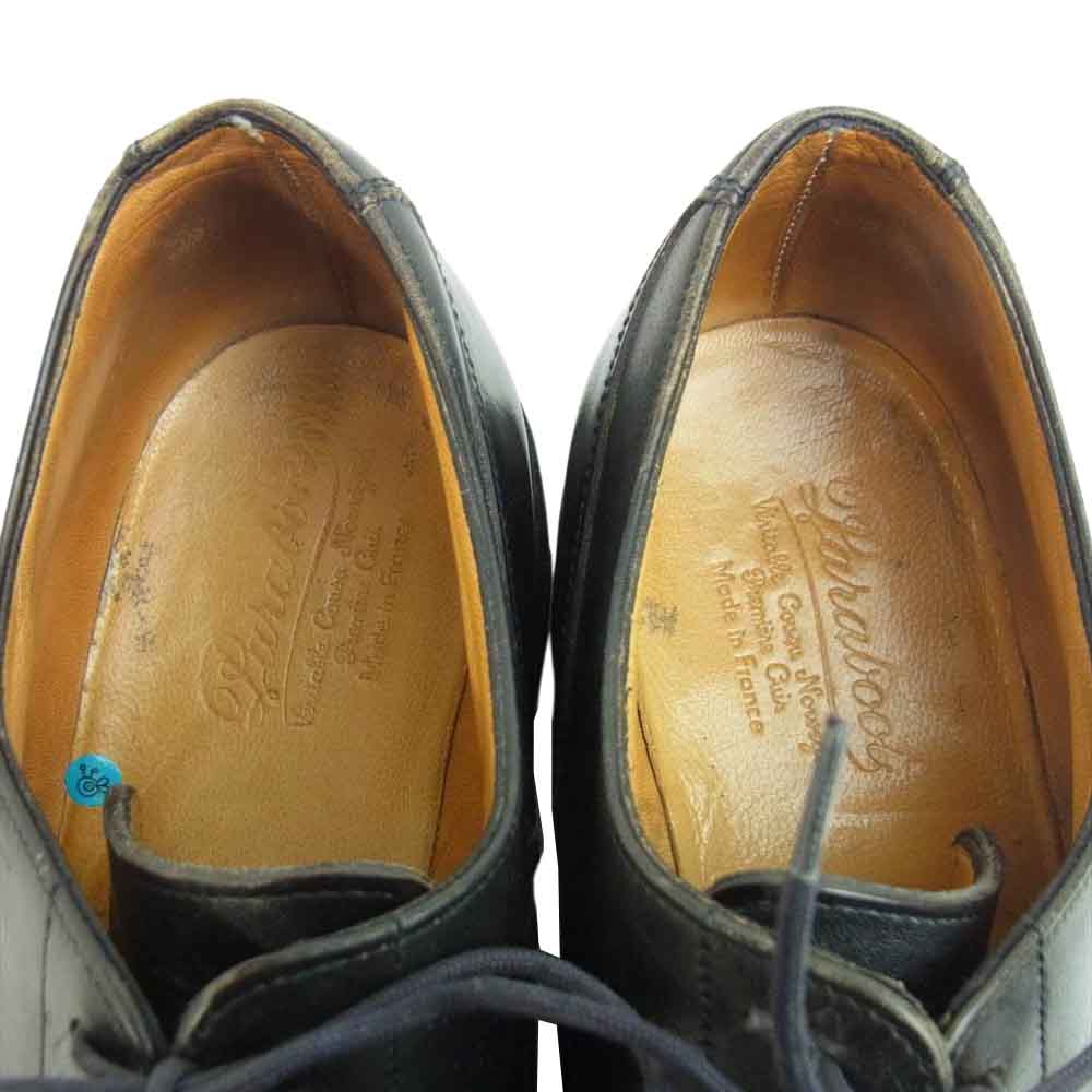 Paraboot パラブーツ CHAMBORD シャンボード 外羽根 レザー ビジネス シューズ ブラック系 7　1/2【中古】