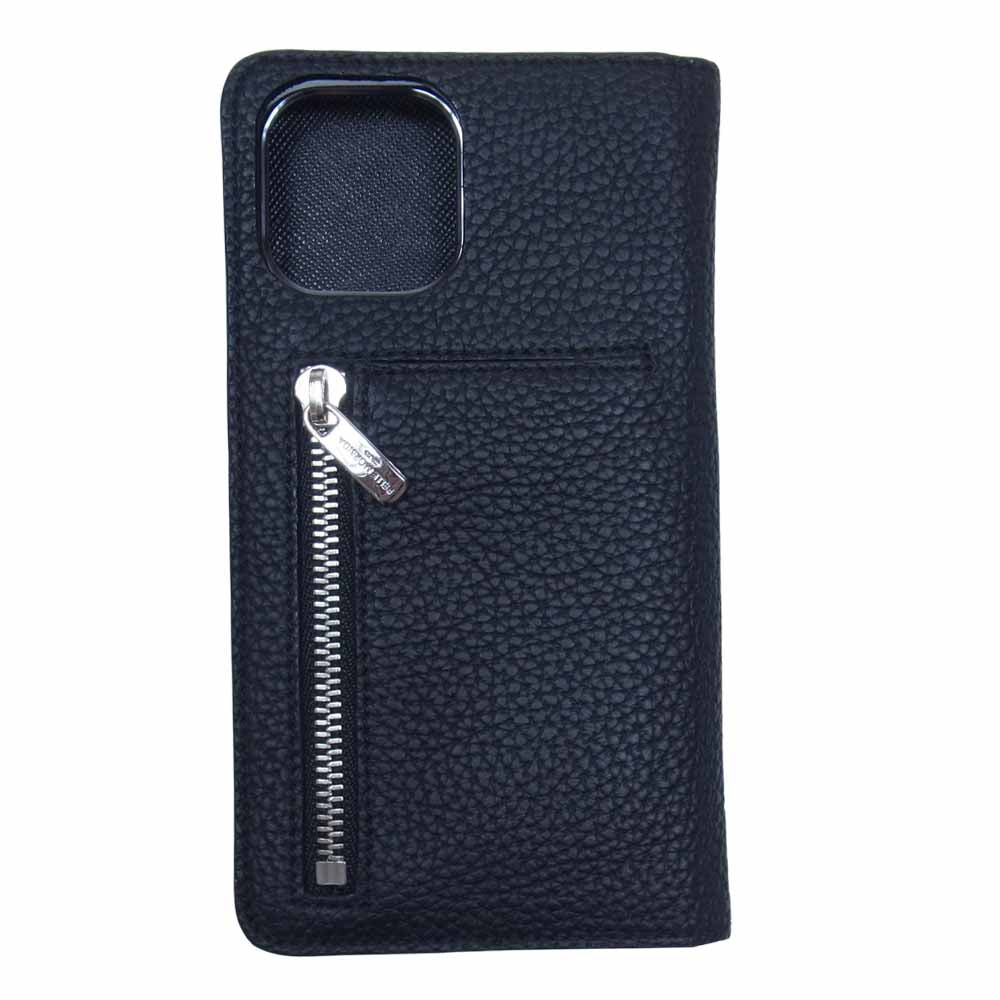 ボナベンチュラ × PELLE MORBIDA ペッレモルビダ  iPhone 11 Pro ダイアリー ケース ジップコインケース付き スマホケース ブラック系【中古】