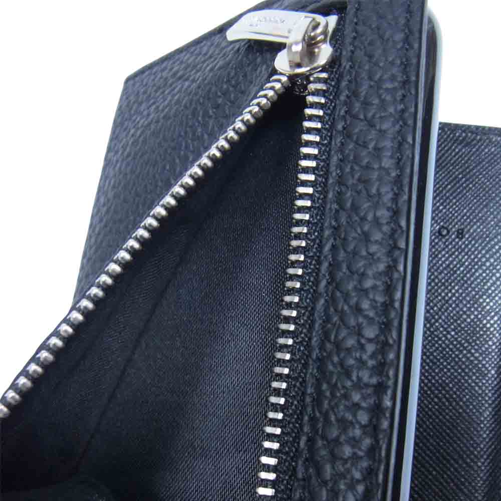 ボナベンチュラ × PELLE MORBIDA ペッレモルビダ  iPhone 11 Pro ダイアリー ケース ジップコインケース付き スマホケース ブラック系【中古】
